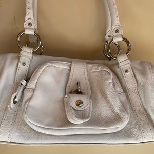 White soft leather shoulder bag barely used Arezzo